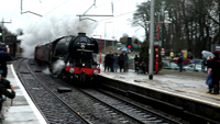 The Flying Scotsman through Oxenholme Station in 2016